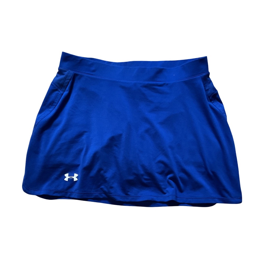 Under Armour Womens HeatGear Athletic Skort Royal Blue Medium Loose Fit Pocket
